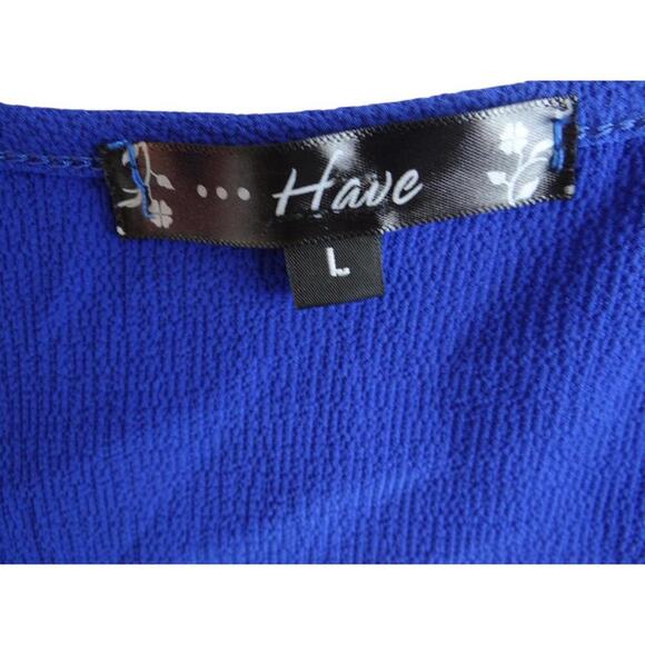 Elegant Ruffled V-Neck Dress by Have - Size L - Picture 3 of 4